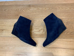 RUSSELL & BROMLEY AQUATALIA Ankle Boots Navy Suede Leather Shoes 40 1/2 UK 7.5 ladies