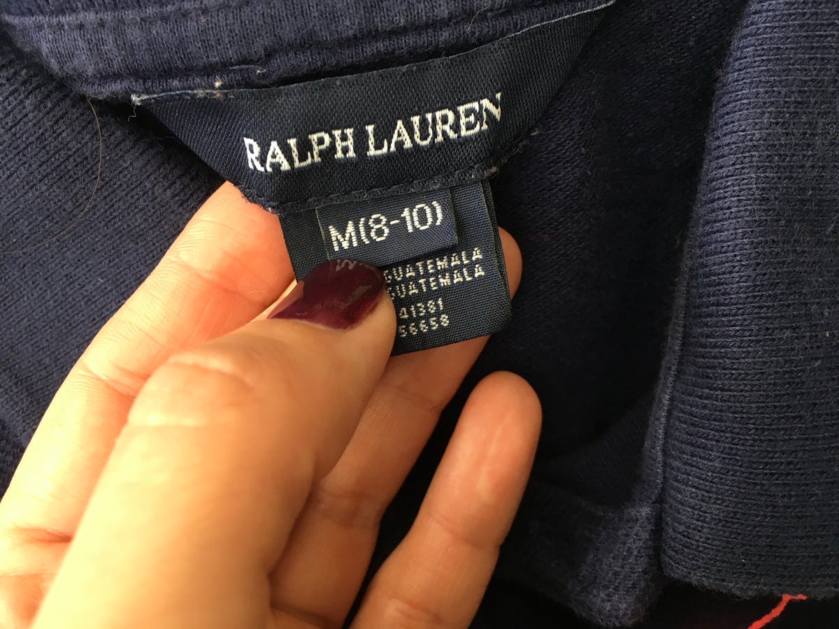 Ralph Lauren Polo Big Pony Girl’s Navy Dress Size M 8-10 Years Children