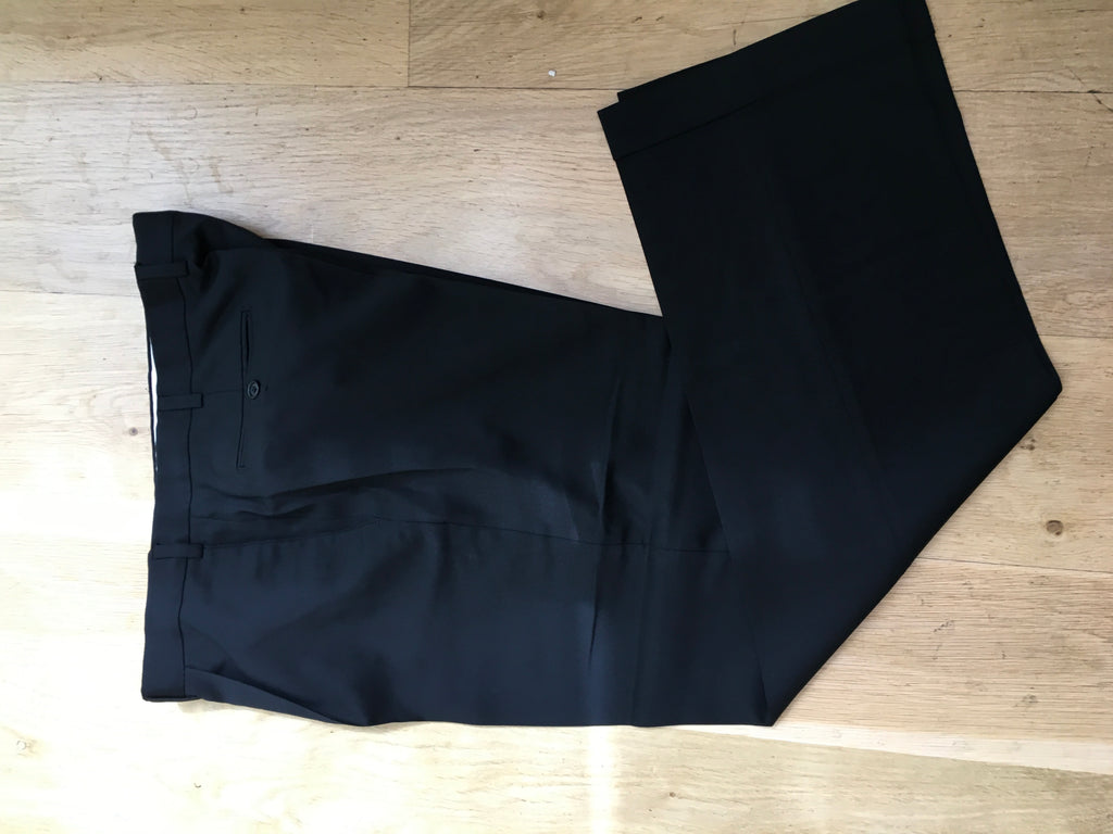 M&S Marks&Spencer Mens Black Super 120's Wool Trousers Pants Size
