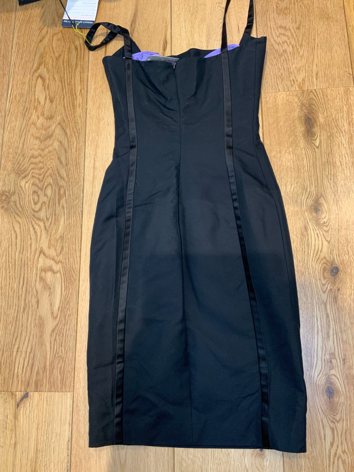 Dsquared² Black LBD Wool Tuxedo Boodycone Dress Size I 38 US 2 UK 6 XS-XXS ladies
