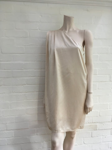 acne studios beige seamless midi dress Acne Studios Dulta Lux Overprint Dress in Sage