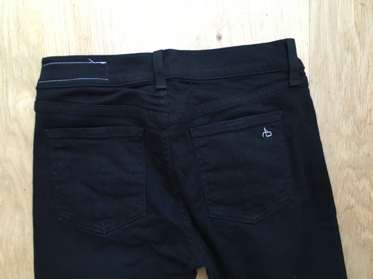 Rag & Bone / JEAN Black The Skinny low-rise skinny jeans Size 24 ladies