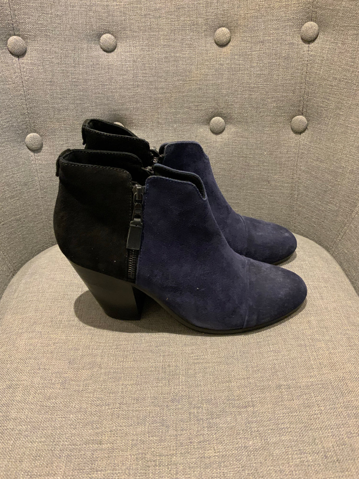 Rag & Bone Margot Suede Ankle Boots In Blue Navy Size 41 US 11 UK 8 ladies