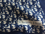 CHRISTIAN DIOR Vintage Logo SCARF Stunning Silk Handrolled Ladies