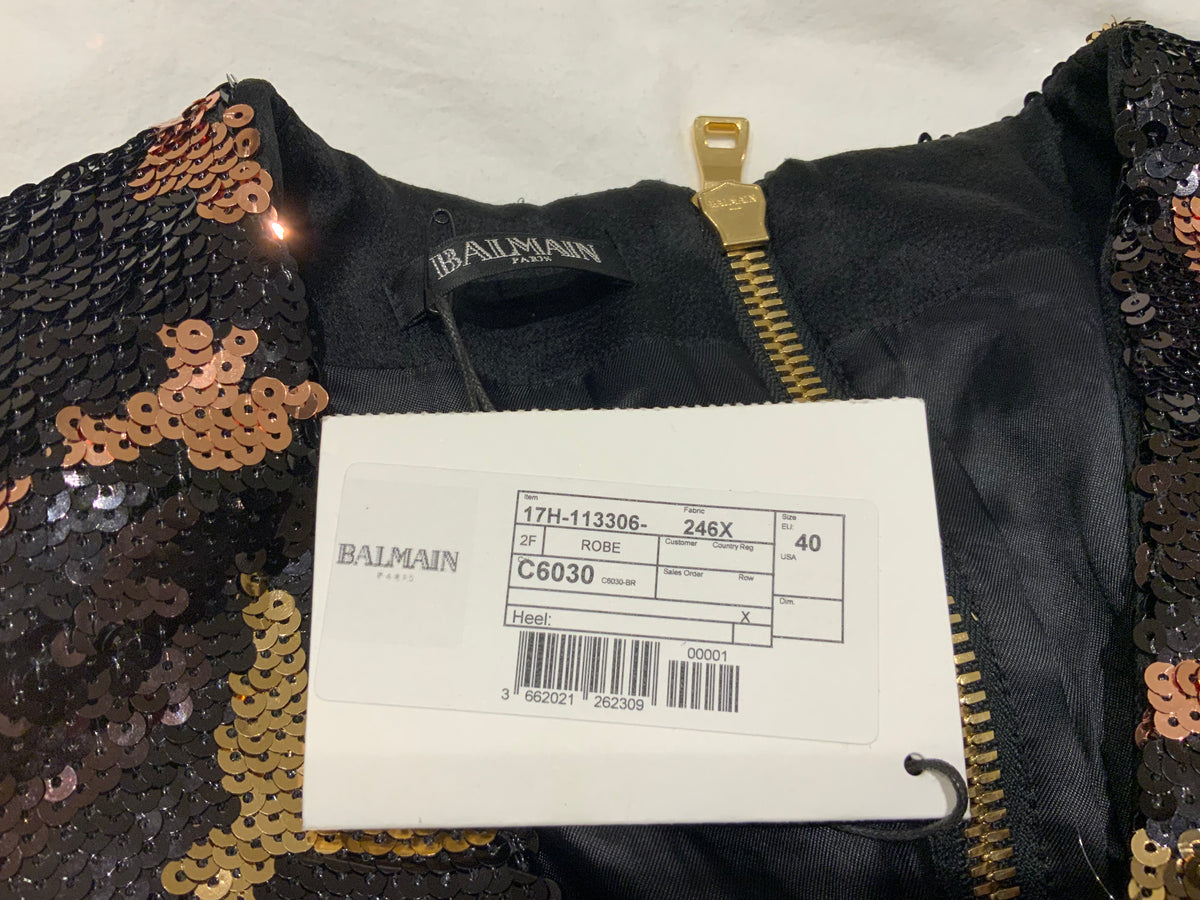 £3,940 SOLD OUT Balmain camouflage sequin Dress F 40 UK 12 US 8 ladies
