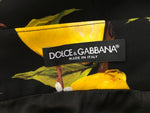Dolce & Gabbana Lemon-print silk-blend charmeuse skirt Ladies