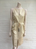 Badgley Mischka Gold Vintage 90s Special Dress Ladies
