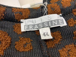 Luisa Frassine 1970's Leopard Knit Jumper Sweater Top Size I 44 UK 12 US 8 L ladies