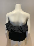 Black cotton ruffle corset tube top Size Medium/Large ladies