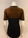 Luisa Frassine 1970's Leopard Knit Jumper Sweater Top Size I 44 UK 12 US 8 L ladies