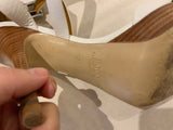Ralph Lauren Polo White Leather Platform Sandals Size US 9.5 UK 6.5 39 1/2 ladies