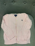 RALPH LAUREN POLO GIRLS' RUFFLED RIB KNIT CARDIGAN CABLE SWEATER JUMPER 6 YEARS children