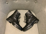 Christian Dior Leather Mid-Calf Combat BOOTS Leather BLACK Size 35 US 2 UK 2 ladies