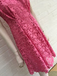 Ermanno Scervino Sleeveless Pink Floral Lace Dress Size I 42 UK 10 US 6 ladies