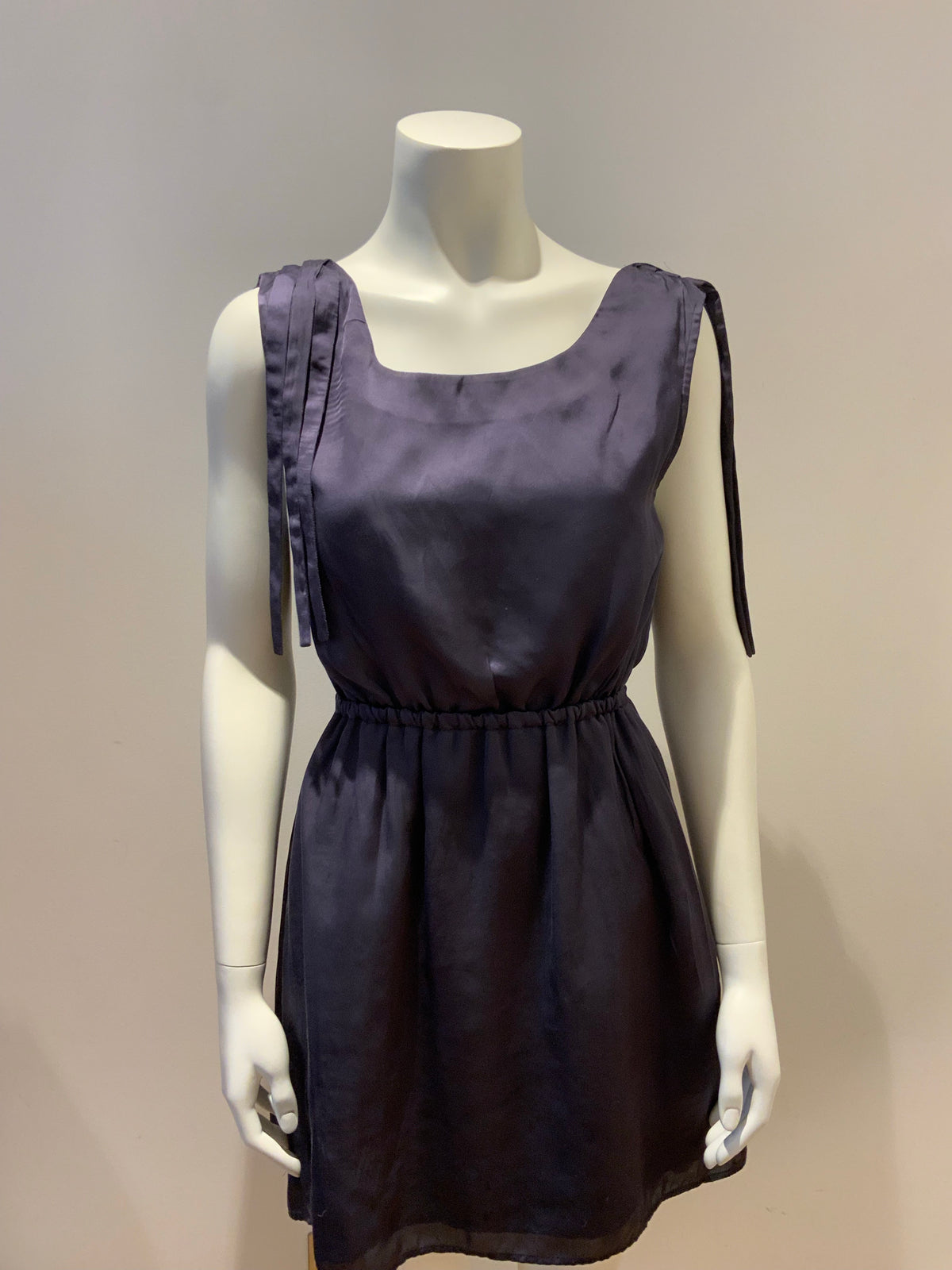 Navy Blue Silky Mini DRESS SIZE XS ladies