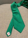 TURNBULL & ASSER Mens Green Jacquard Dots Tie Handmade men