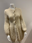 Alexander McQueen ICONIC HONEYCOMB KNITTED WOOL CARDIGAN Size XS ladies