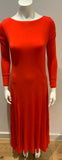 RALPH LAUREN Long Red Jersey Dress Size M medium ladies