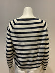 Vanessa Bruno linen blend knit long sleeve striped sweater jumper Size S Small ladies