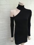 By Malene Birger Women's Black Ayai cutout stretch-knit turtleneck sweater Ladies