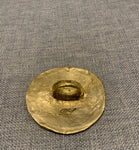 RALPH LAUREN Gold Metal Huge Oversized Round Ring Size 8 ladies