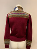 Ralph Lauren Polo Cressida Lambswool Fair Isle Mockneck Jumper Sweater S small ladies