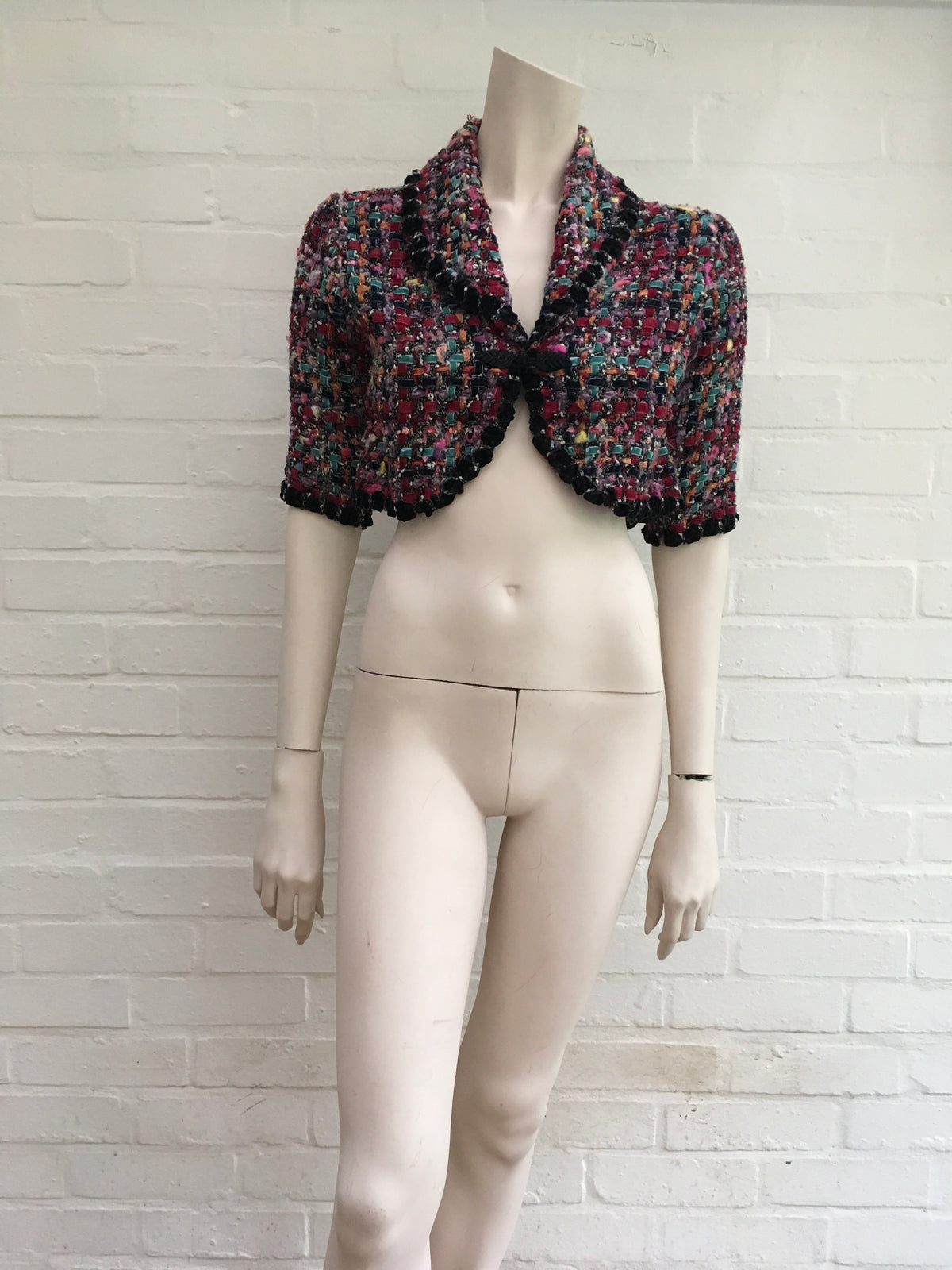 CYNTHIA STEFFE Tweed Like Chanel Cropped Coat Jacket Ladies