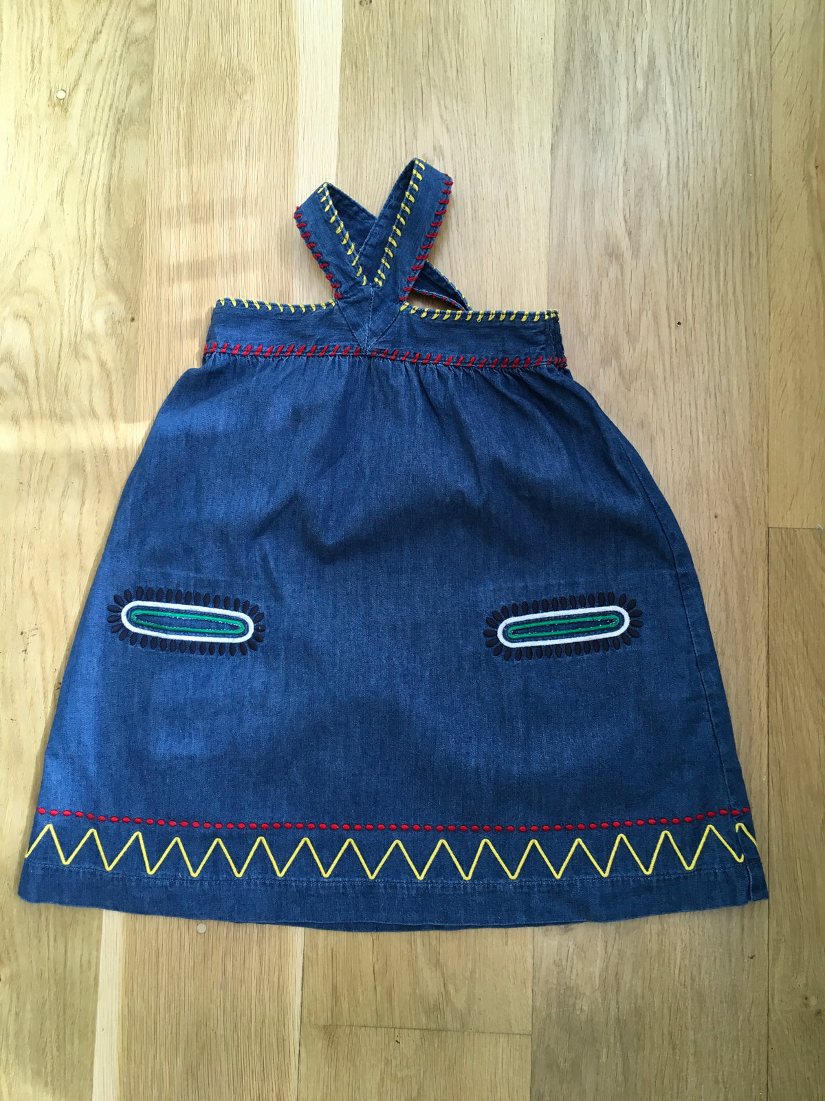 Stella McCartney KIDS Girls' Ethnic-style chambray denim jeans dress Children