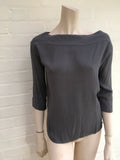 James Perse Los Angeles 3/4 Short Sleeve Blouse Top Size 0  Ladies