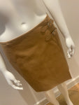 Ralph Lauren Lambs leather beige wrap skirt US 4 UK 8 S Small ladies