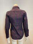 Ralph Lauren Rugby Purple Check Shirt Split Sleeves Amazig Sz US 4 UK 8 S Small ladies