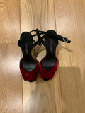 Ralph Lauren Collection JENAE Velvet Peep toe Sandal Size US 8.5 UK 5.5 EU 38.5 ladies