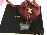 CHANEL Coco Pleated Drawstring Bag Burgundy 2018 Handbag Amazing Runaway Ladies