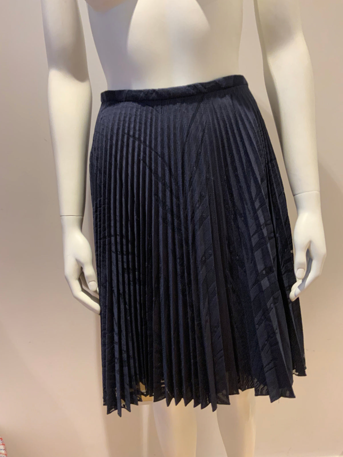 Reiss Women's Blue Navy Kent Pleated Skirt Size UK 8 US 4 ladies