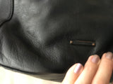 REBECCA MINKOFF MAB Bowery BLACK Trapezoid Leather Satchel Bag ladies