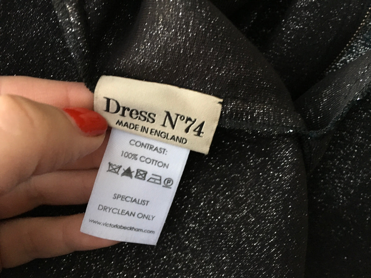 VICTORIA BECKHAM RUNAWAY COUTURE METALLIC SHIFT DRESS LADIES