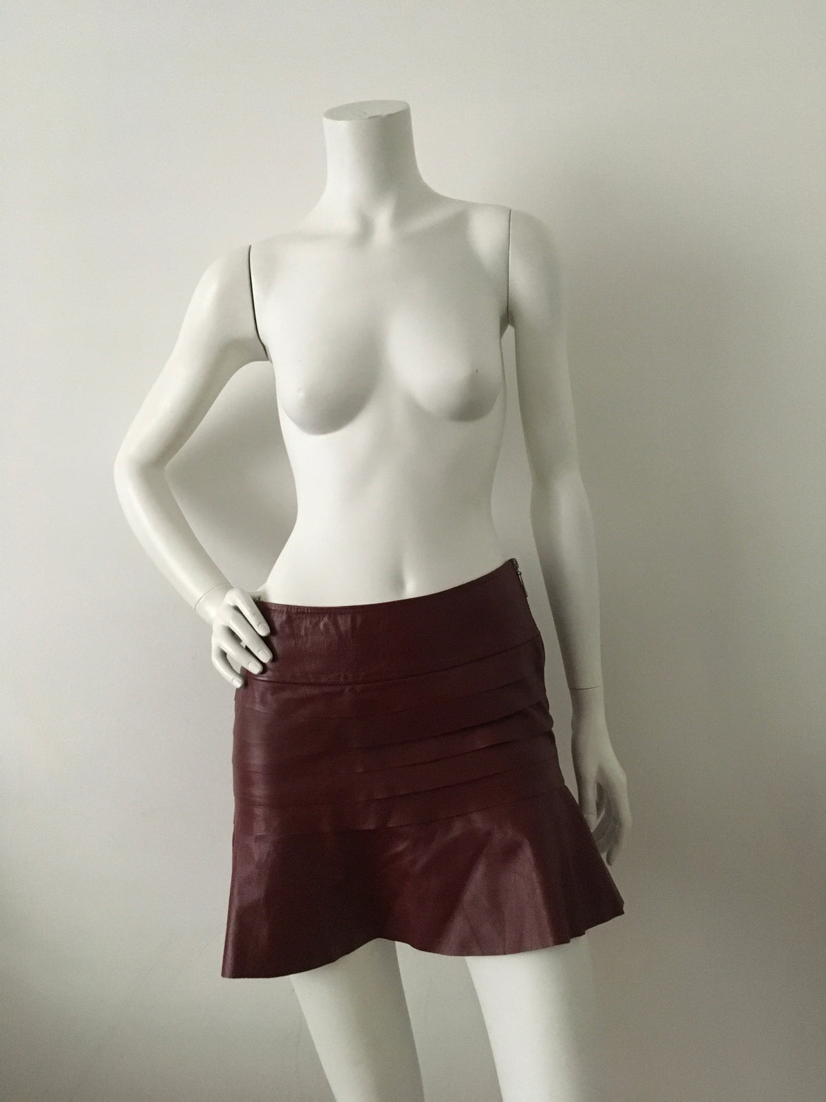 Ateen Brazil Faux Leather Mini Skirt 38 S Small ladies