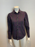 Ralph Lauren Rugby Purple Check Shirt Split Sleeves Amazig Sz US 4 UK 8 S Small ladies