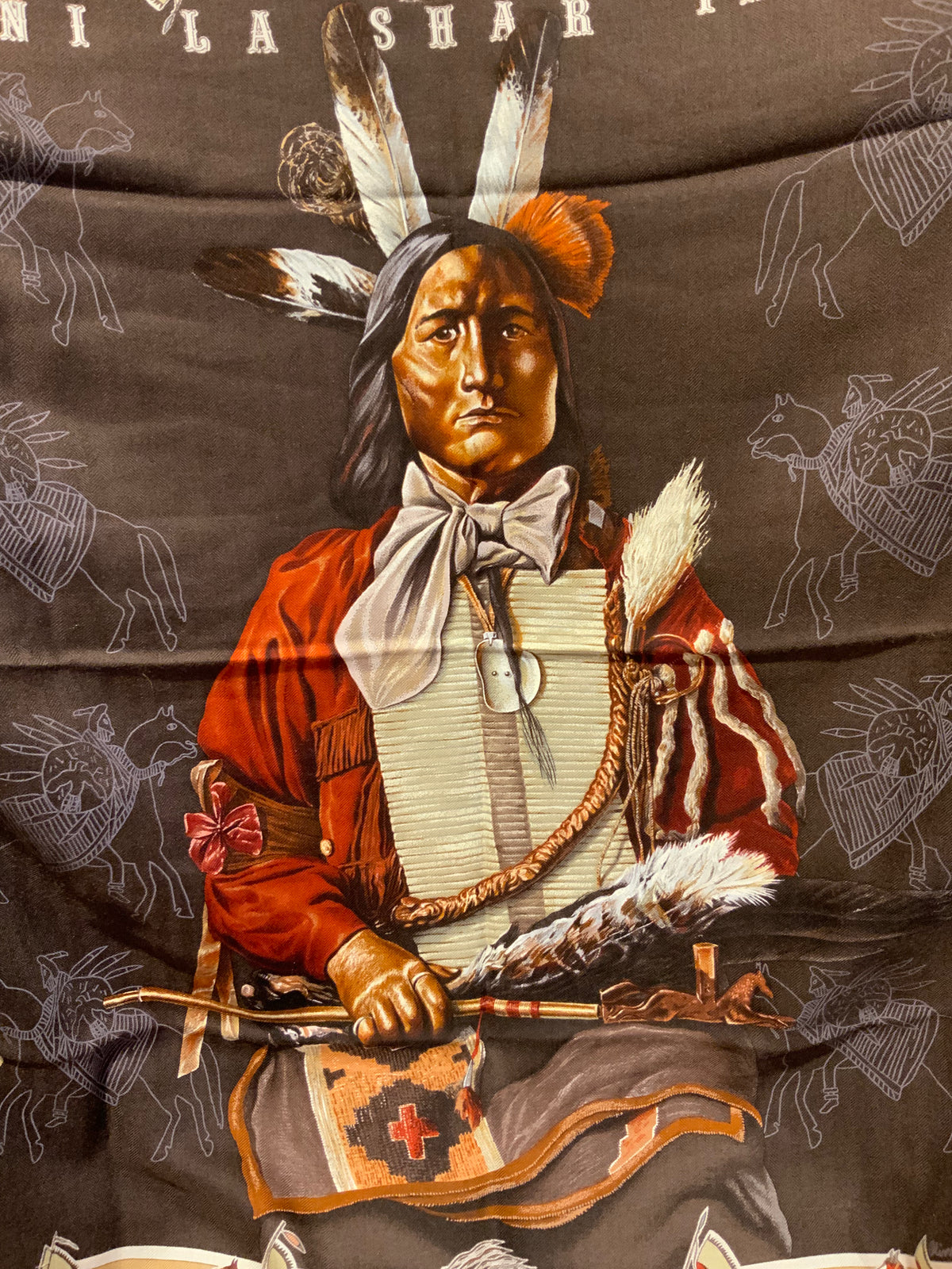 Hermès Hermes Paris Pani La Shar Pawnee 2022 Cashmere Silk Scarf ladies