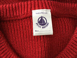 Petit Bateau Red Wool Blend Knit Sweater Jumper Top Sweatshirt  Children