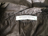 Bottega Veneta Silk Ruched Brown Top Blouse Size I 42 UK 10 US 6 ladies