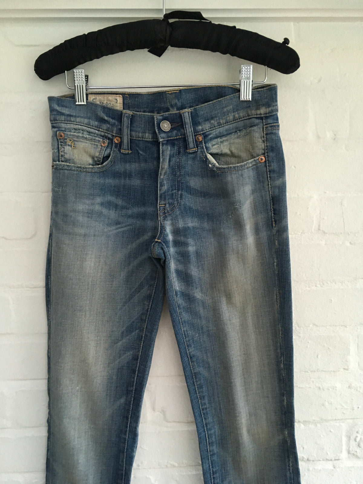 Ralph Lauren Tompkins Jordan Wash Skinny Fit Jeans Denim Pants Ladies