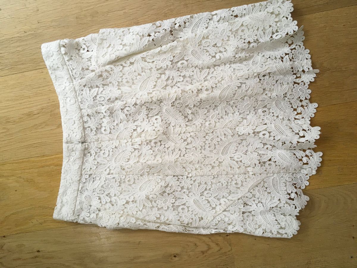 Maje Joelle Cotton-guipure Lace Skirt Size F 38 UK 10 US 6 ladies