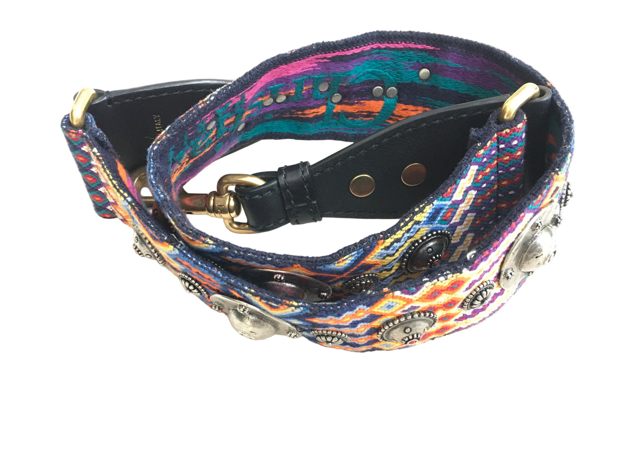 Christian Dior Limited Edition Canvas Studded Bohemian-Inspired Shoulder Strap ladies