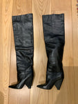 SAINT LAURENT Leather Niki 105 Over-The-Knee Boots 37 1/2 US 7.5 UK 4.5 ladies