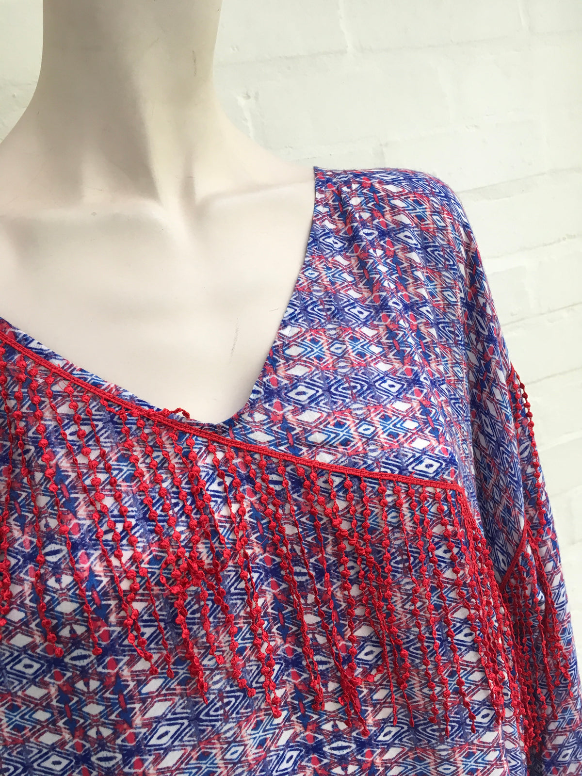 kaleidoscope by mimi Dubai COVER UP Fringe Kaftan Tunic Dress Ladies