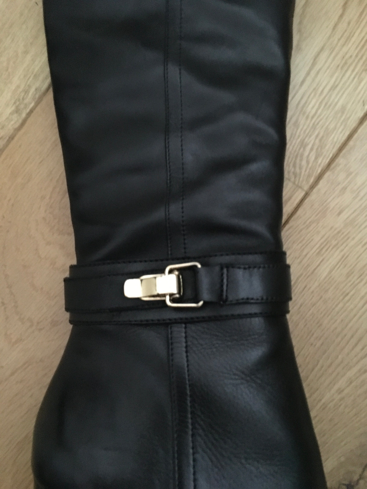Sam Edelman Fae Over The Knee Tall Leather Black Boots Size 41  ladies