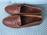 TOD'S Penny Brown Leather Moccasins Flats Driving Shoes 35 1/2 UK 2.5 US 5.5 Ladies