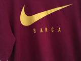 Nike Tee Men's FC Barcelona Training Grind Maroon T-Shirt Size S Small Men