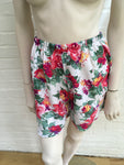 FLORAL BERMUDA SHORTS Capri Pants Trousers Size SMALL MEDIUM LARGE Ladies